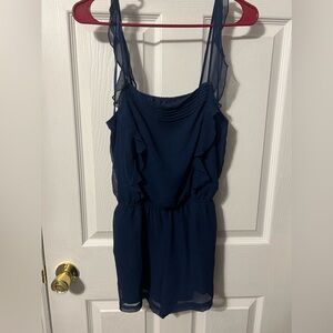 Blue ruffle romper